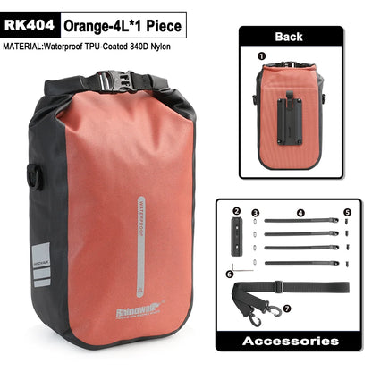 Rhinowalk Waterproof Bike Front Fork Bag Quick Release 4-6L Shoulder Storage Bag