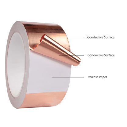 Copper Foil Tape Adhesive Conductive EMI Shielding Repair for DIY Guitar
