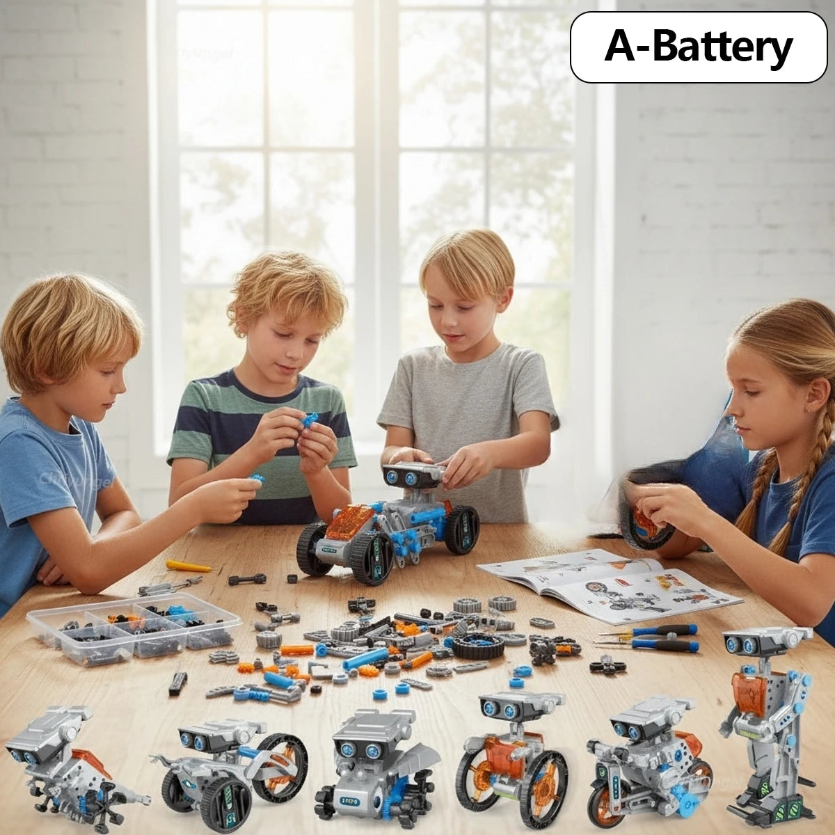 12-in-1 STEM Robot Building Toy Educational Science DIY for Kids Age 8+