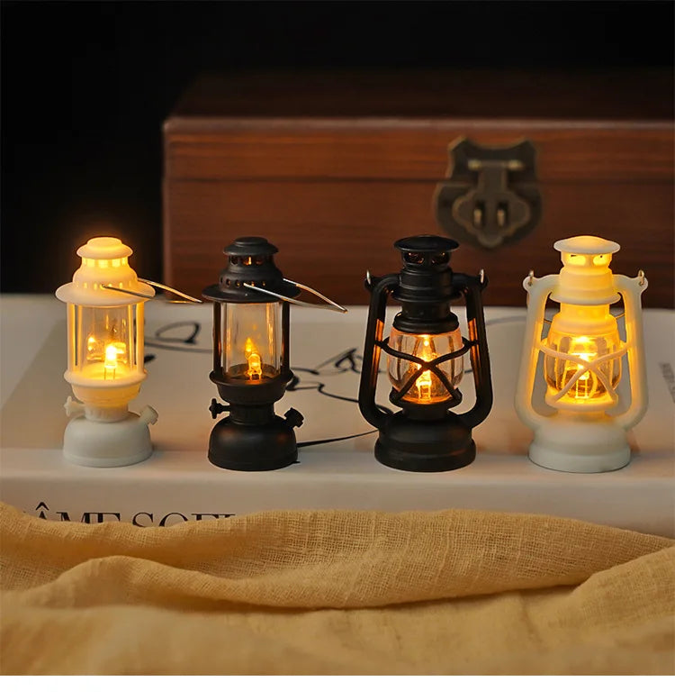 Mini Simulation Cande Light Lantern Night Light 4pcs Plastic Home Decor