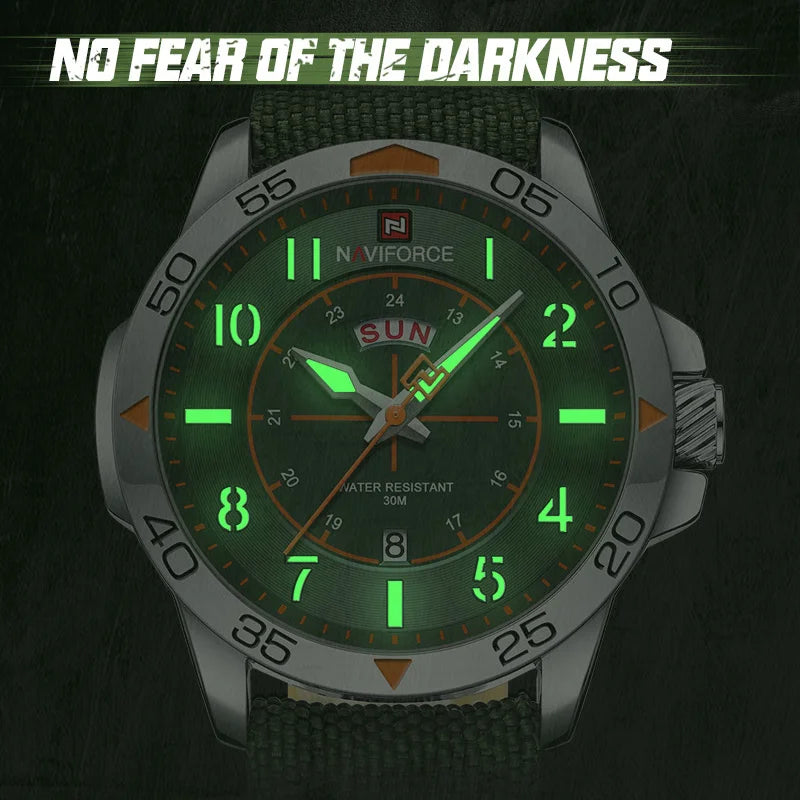 Top Brand NAVIFORCE Men's Watches Waterproof Luxury Business Casual Nylon Strap Quartz Wristwatch Luminous Relogio Masculino-EXPROTAS