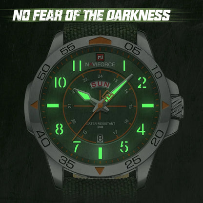 Top Brand NAVIFORCE Men's Watches Waterproof Luxury Business Casual Nylon Strap Quartz Wristwatch Luminous Relogio Masculino-EXPROTAS