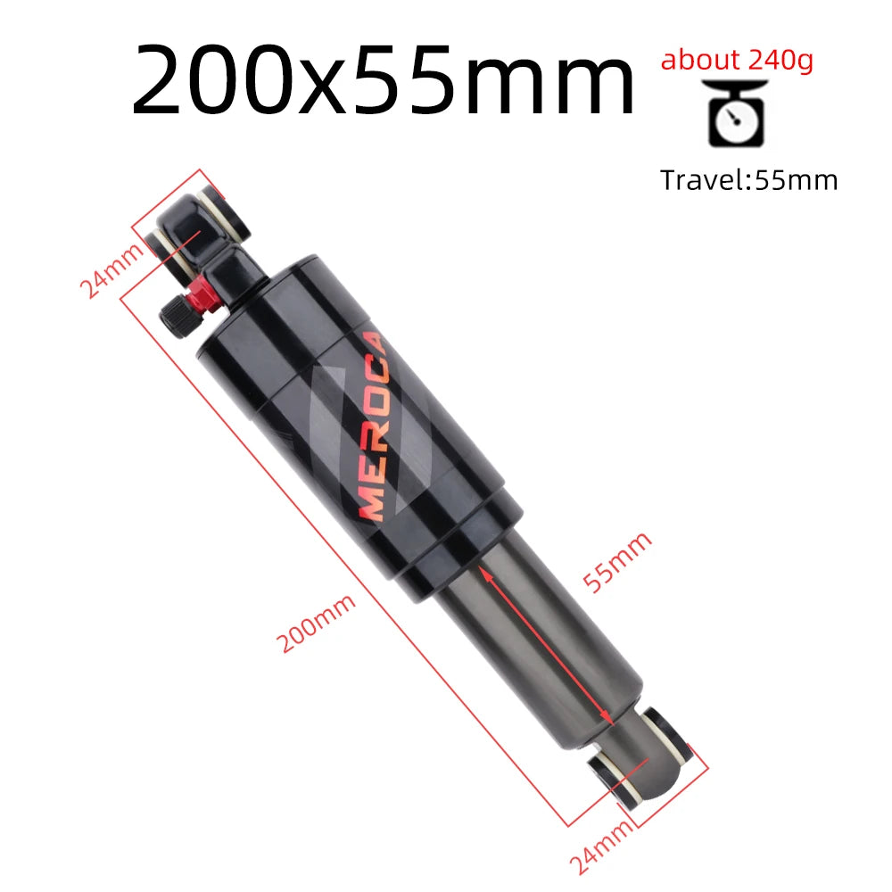 MEROCA Mountain Bike Air Shock Absorber 125mm/150mm/165mm/190mm/200mm Scooter Alloy MTB Folding Bicycle Rear Shock Cycling Parts-EXPROTAS