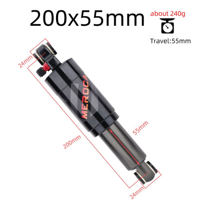 MEROCA Mountain Bike Air Shock Absorber 125mm/150mm/165mm/190mm/200mm Scooter Alloy MTB Folding Bicycle Rear Shock Cycling Parts-EXPROTAS