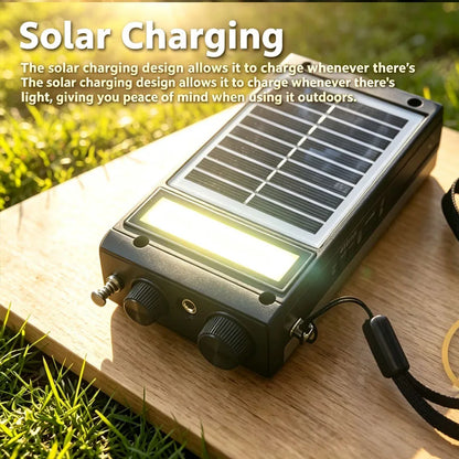 FM AM Solar Hand Crank Emergency Radio with LED Torch 3.5mm Jack