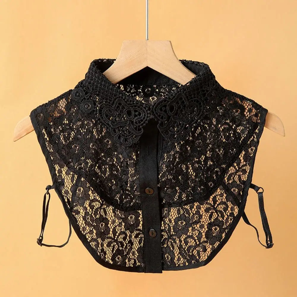 Shawl Wrap Lace Fake Collar Detachable Women Girls Lapel Half Shirt