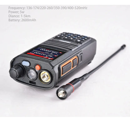 Radtel RT-470X Full Band Ham Radio 256 Channel Air Band Two Way Radio USB-C Aviation NOAA Police Marine Amateur HT Scanner Roger-EXPROTAS