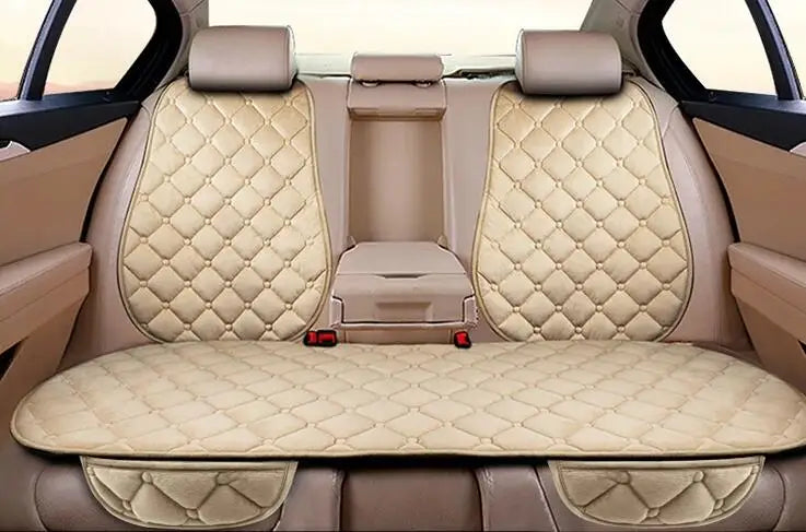 Car Seat Cover Front/Rear Velvet/fur Seat Cushion Protector Pad Black/Red/Beige/Grey/Coffee/Brown For Renault Kadjar F3 X45-EXPROTAS
