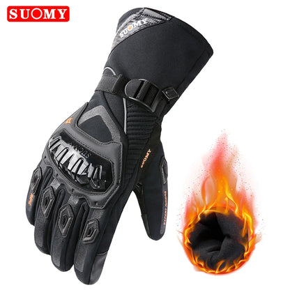 SUOMY Winter Motorcycle Gloves Waterproof Warm Pink Purple Riding Gloves for Women
