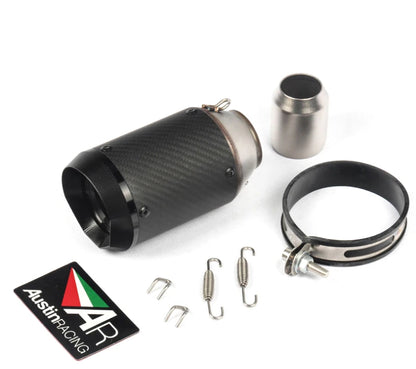 51mm Universal Slip On Motorcycle GP Exhaust CNC Carbon Fiber Escape Muffler For Kawasaki Z900 FZ6 RC390 S1000XR-EXPROTAS