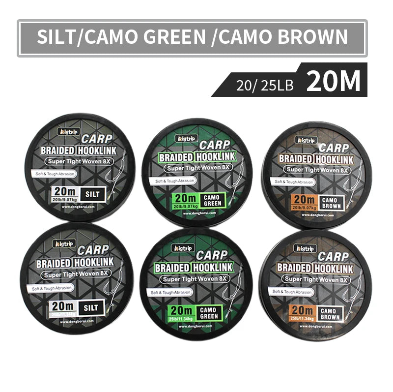 Carp Soft Braided Hooklink Line Uncoated Braid - EXPROTAS