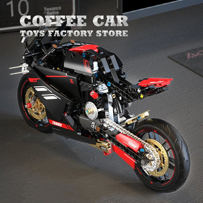High-Tech Mecha Motorcycle Building Blocks 3D MOC Model Kit Educational Toy Gift