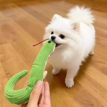 16.5 Inch Interactive Dog Snake Kick Toy for Indoor Cats - Soft Plush
