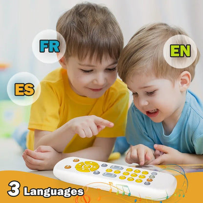 Tv Remote Control Toy for Baby with Music and Light Educational Infant Toy