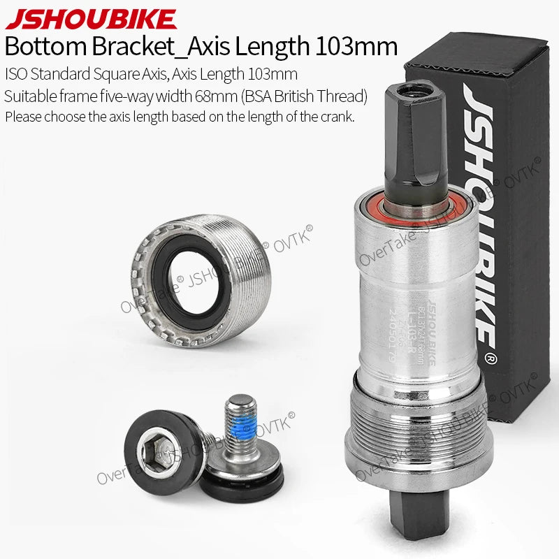 Square Taper Bottom Bracket BSA 68mm Sealed Bearing for MTB Road Bike Crankset