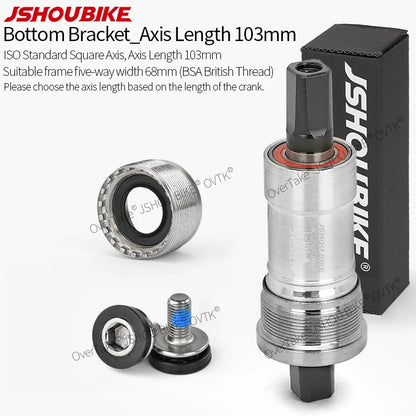 Square Taper Bottom Bracket BSA 68mm Sealed Bearing for MTB Road Bike Crankset