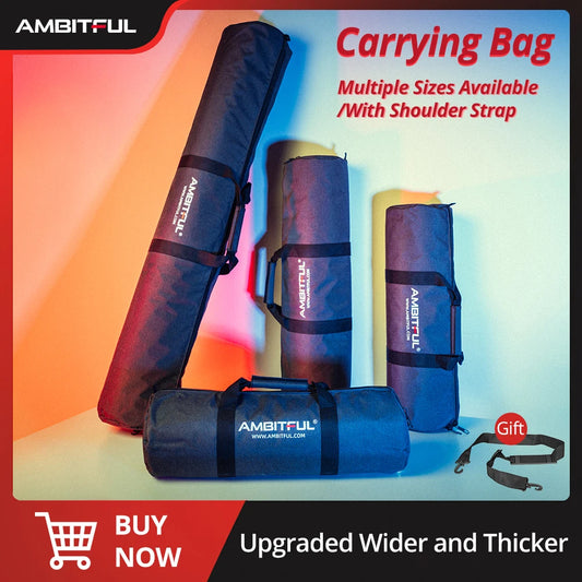 AMBITFUL TB PRO Tripod Bag 50–140cm Padded Carry Case w/ Shoulder Strap