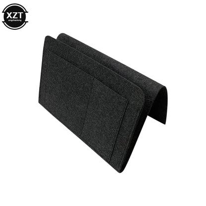 1pc Felt Bedside Storage Organizer Pocket Holder for Phone Book Tissue Sofa