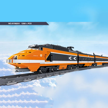 Technical City Power Train High-tech Railway Track Building Blocks Subway Vehicle Assemble Bricks Toys Gifts For Childrens Adult-EXPROTAS