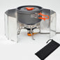 Wind Shield Foldable 8/9/10 Plates Gas Stove Outdoor Camping Cooking Screen