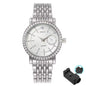 Two Tone Ladies Watch Elegant Gold Silver Band Quartz Wristwatch