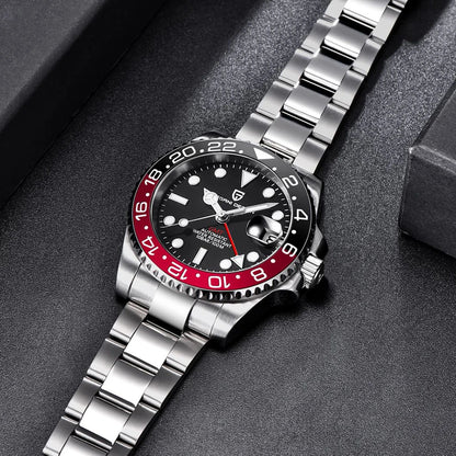 PAGANI Design PD-1662 Men’s Automatic Watch Stainless Steel Ceramic Bezel Waterproof