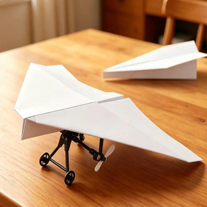 RC Paper Airplane Electric Remote Control Plane DIY Flying Toy Propellers