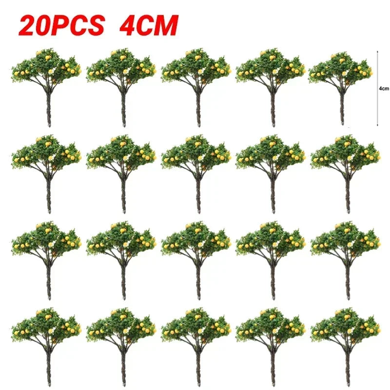 20Pcs Pine Trees Model 15cm Scenery for Scale Railway Layout Wargame Decor