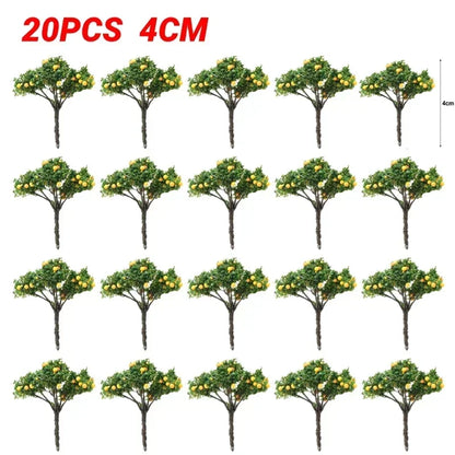 20Pcs Pine Trees Model 15cm Scenery for Scale Railway Layout Wargame Decor