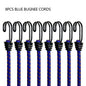 8Pcs 60cm Elastic Straps Bungee Cords with Hooks for Luggage Car Bike