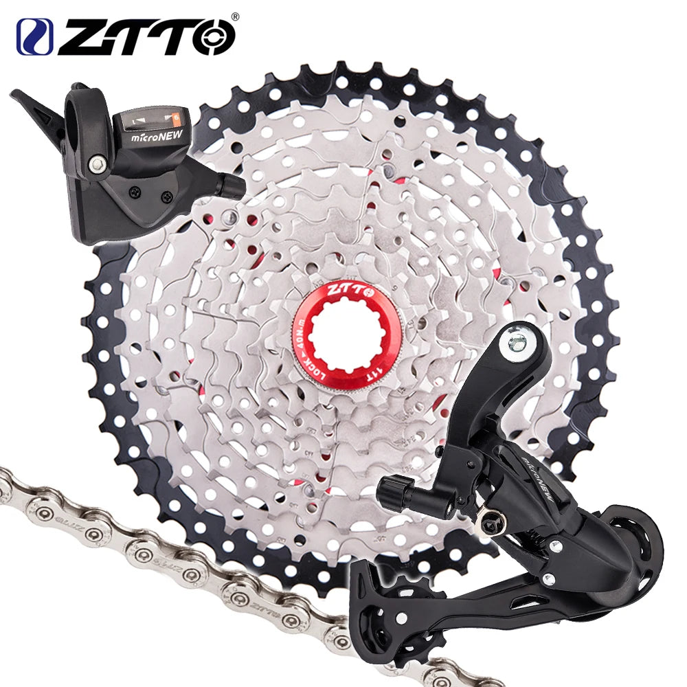 Mountain Bike Chain 9 Speed Bicycle Groupset Shifter Derailleur HG Hub