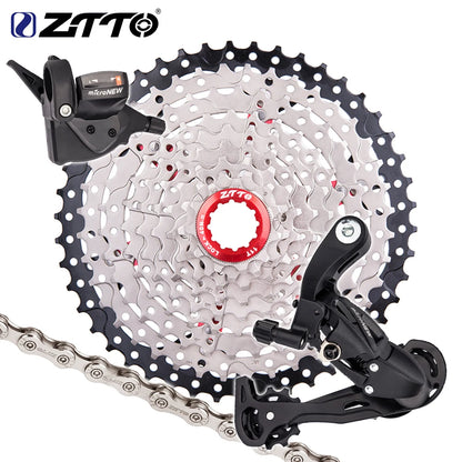 Mountain Bike Chain 9 Speed Bicycle Groupset Shifter Derailleur HG Hub