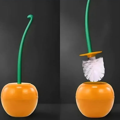 Red Toilet Brush Cherry Shape Holder Set Creative Bathroom Cleaning Accessories
