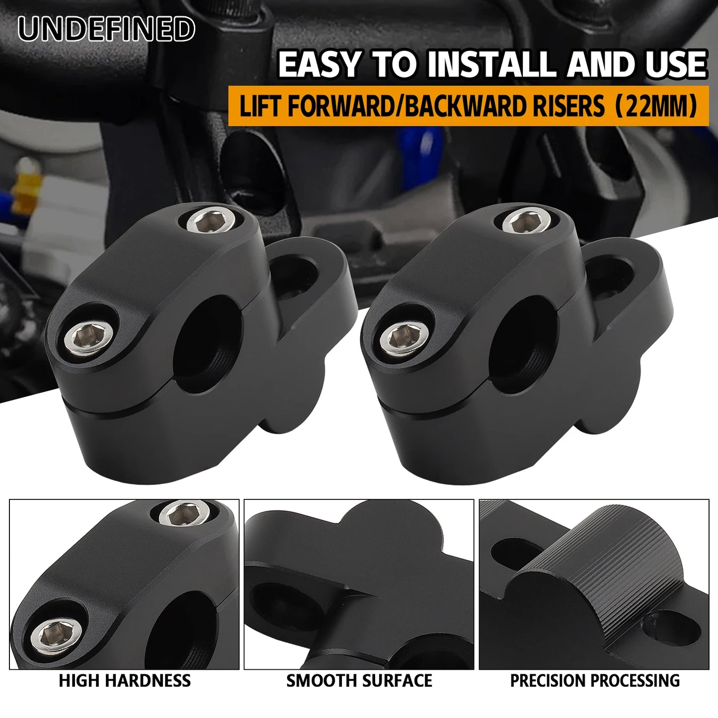 22mm 25mm 28mm Motorcycle Handlebar Riser Extension Back Moved For BMW Honda ATV