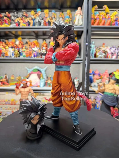 Anime Dragon Ball Super Saiyan 4 Son Goku PVC Figure Short Eye Catching Collection Model Toys Gift for Fans
