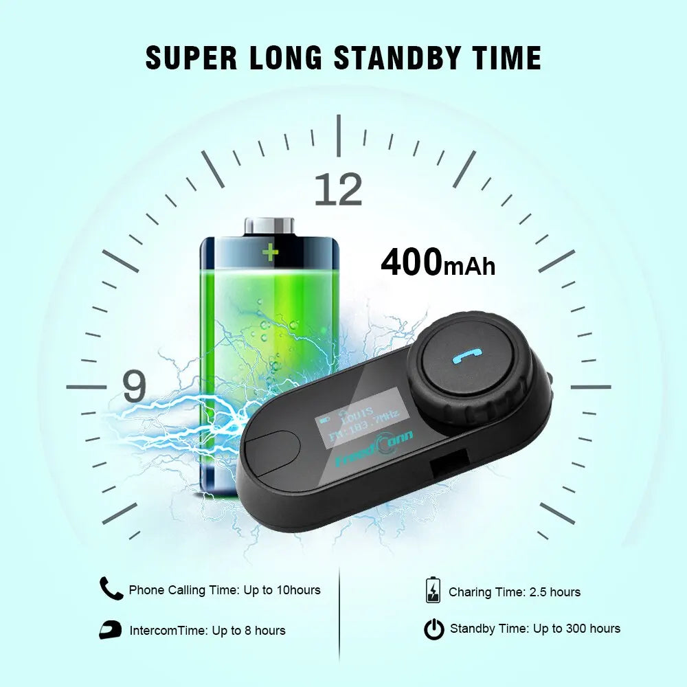 Freedconn T Com SC Bluetooth Motorcycle Intercom Helmet Headset Wireless Communication Interphone BT 5.0 Music Share 6Riders FM-EXPROTAS