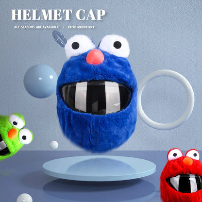 Protection Headgear Cover Plush Helmet for Motorcycle Full Face Cartoon