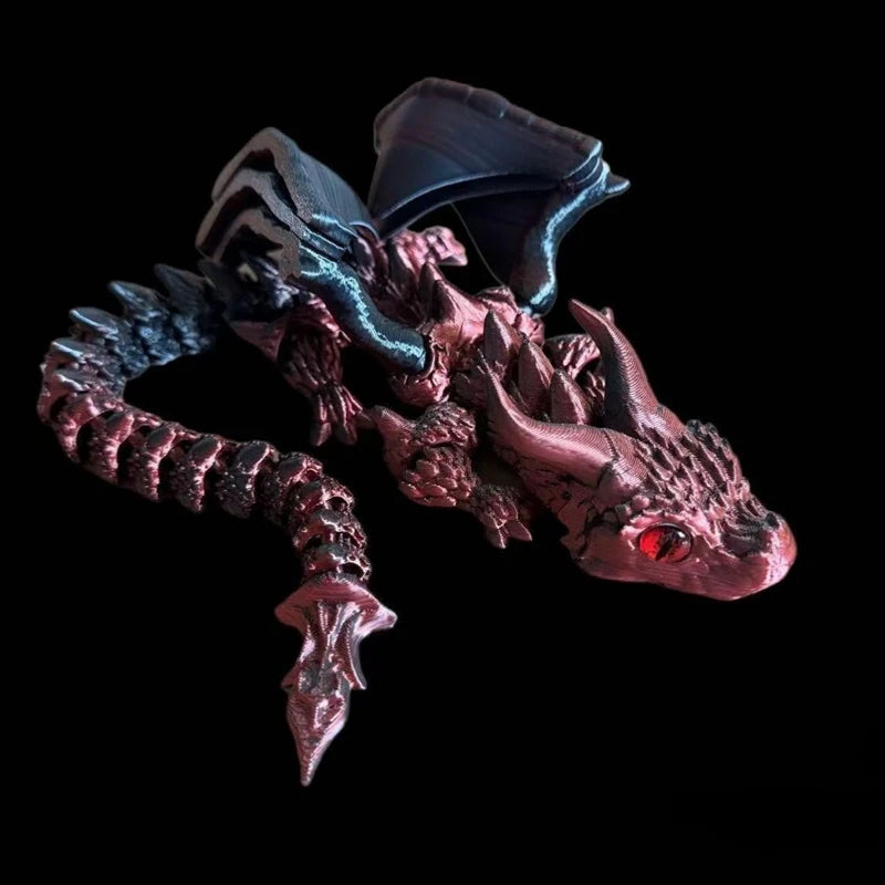 3D Printed Wyvern Dragon Model Articulated Desktop Ornament Collectible