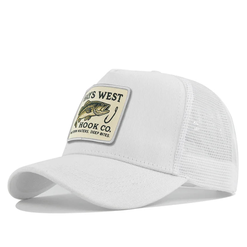 Mesh Fishing Cap Snapback Trucker Hat Breathable Unisex Outdoor