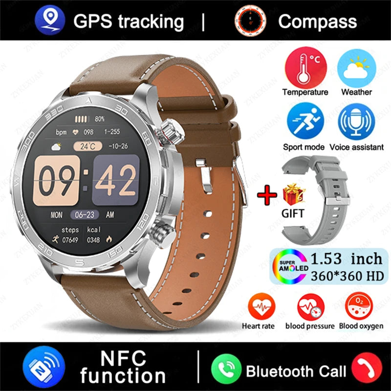 2025 Huawei Smart Watch Bluetooth Call AMOLED GPS NFC Waterproof Sports Men Women