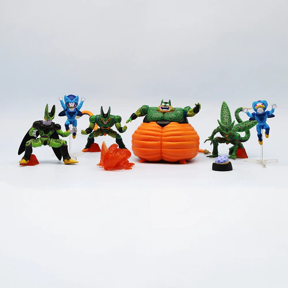 7pcs/set Dragon Ball Z Cell Figure Perfect Cell First Form Pvc Action Figures Collection Model Toys For Children Adult Gifts-EXPROTAS
