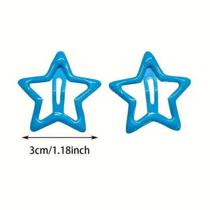Alloy Hair Clips 20/50Pcs Star-Shaped Hollow-Out Elegant Retro Style Accessories