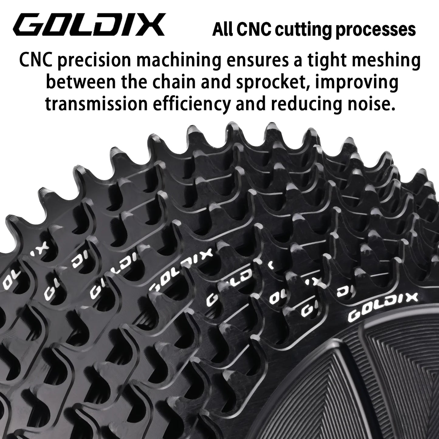 GOLDIX 3-Bolt AERO Chainring Narrow Wide CNC for SRAM Crankset Hollow Cut