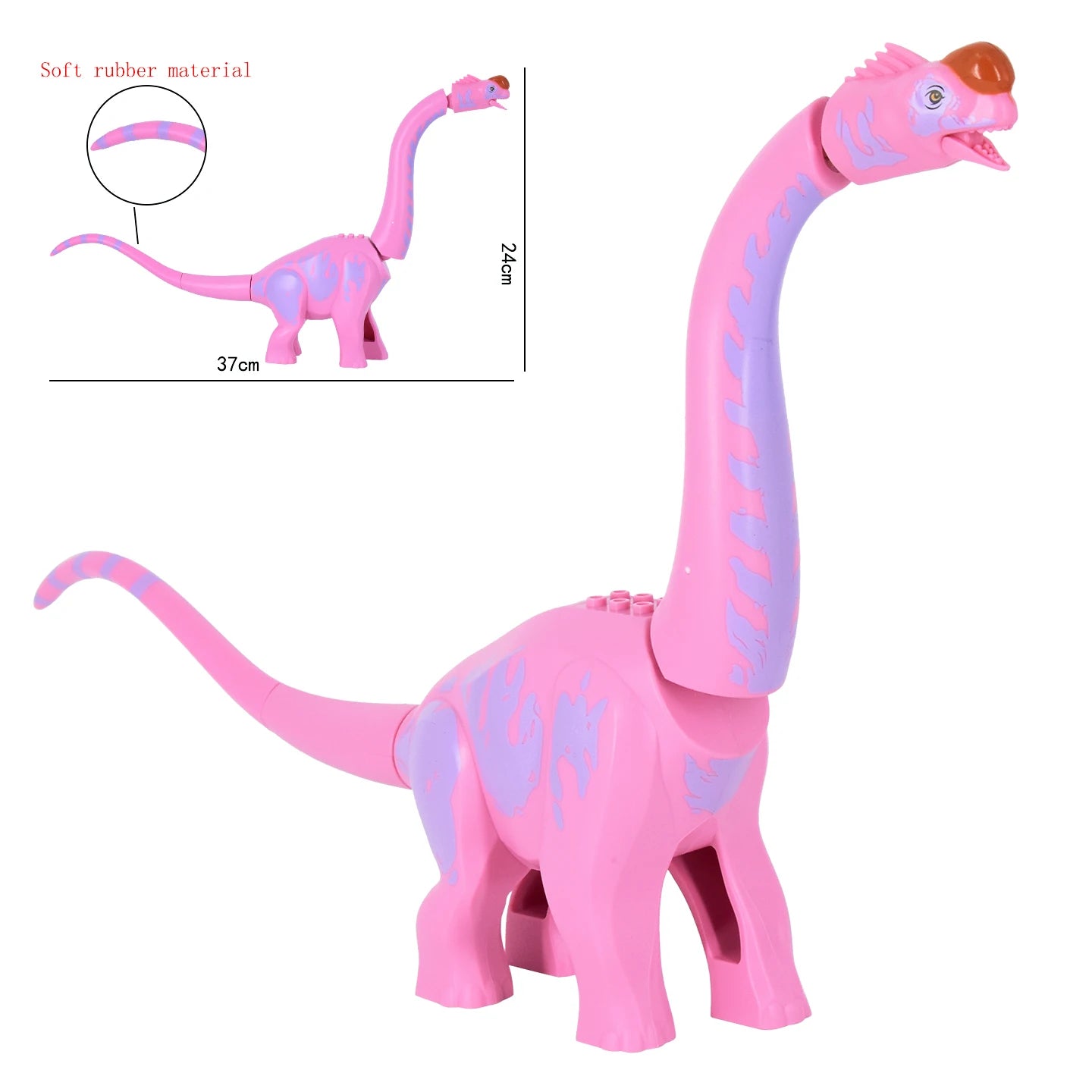 MOC Jurassic Building Block Dinosaur Model Big Brachiosaurus Toy