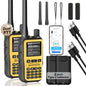 2 Pack Baofeng Walkie Talkie Mini Dual Band Radio 5W Bluetooth Type-C