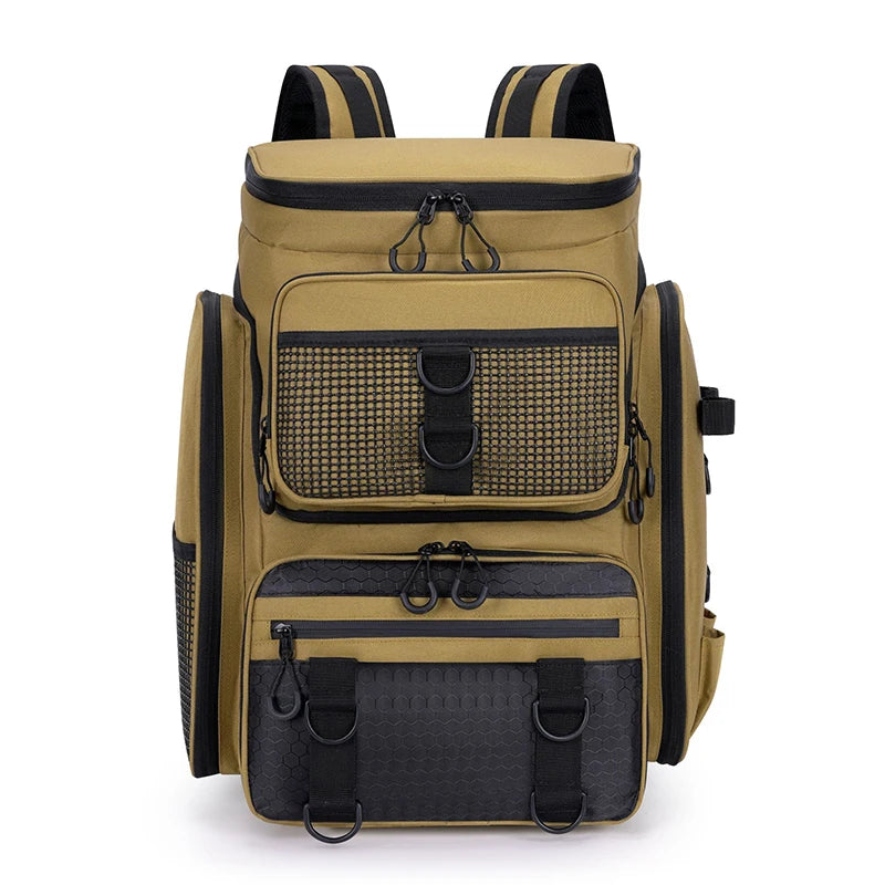 50L Fishing Bag with Rod Holders Chest Bag Fish Tackle Lure Organizer Storage Backpack Outdoor Camping Hiking Large Bagpack-EXPROTAS