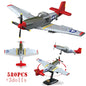 WW2 Fighter Plane Building Blocks Yak-1B La-7 P-51 Spitfire Bf-109E Toy Set