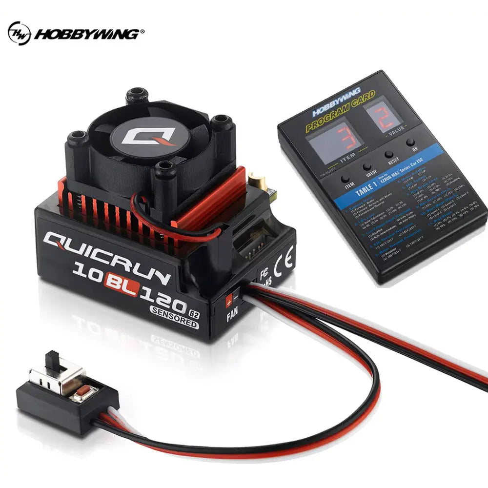 Hobbywing Quicrun 10BL120 G2 120A Brushless ESC 2-3S for 1/10 RC Car
