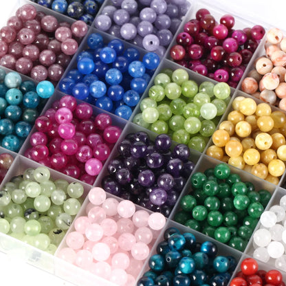 Natural Stone Beads 4-12MM Round Loose Gemstone for DIY Jewelry Making