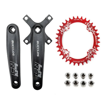 MTB Bike Crankset 170mm Narrow Wide Chainring Bucklos Single Arm